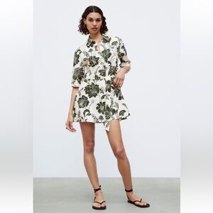Zara short-sleeve shirt dress